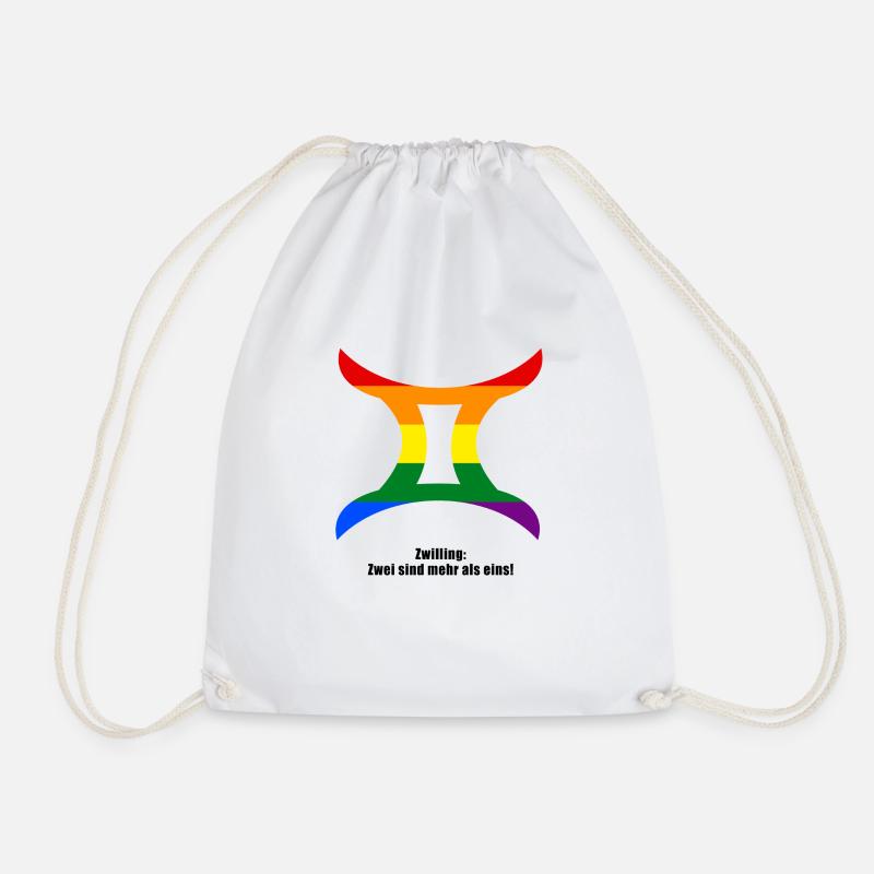 Sternzeichen Zwilling Pride Design - Turnbeutel - Weiß