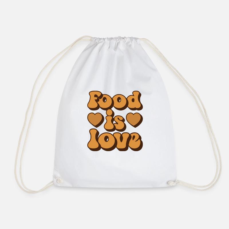 la nourriture c'est l'amour! - Sac de sport léger - blanc