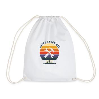 HAPPY LABOR DAY 2022 - Drawstring Bag - white - Front