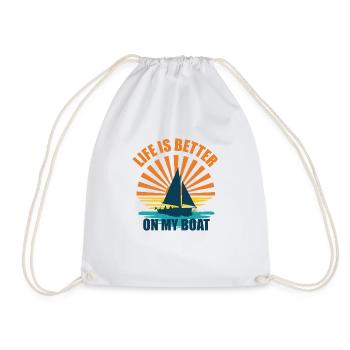 La vie est meilleure sur mon bateau - Sac de sport léger - blanc - Devant