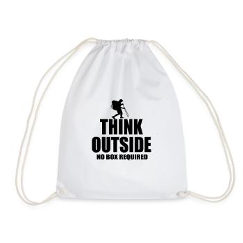 Pensez à la citation de randonnée extérieure - Sac de sport léger - blanc - Devant
