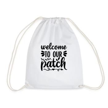 30 welcome to our patch - Drawstring Bag - white - Front