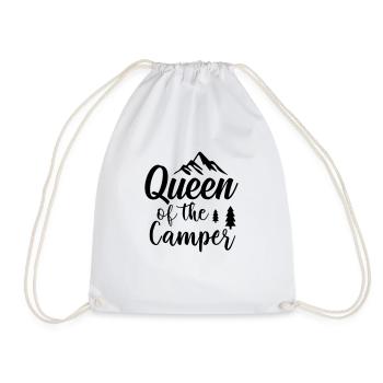 Queen of the Camper - Drawstring Bag - white - Front