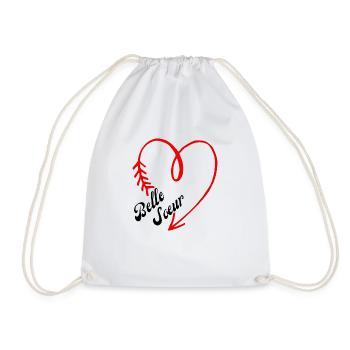 belle sœur cœur - Sac de sport léger - blanc - Devant