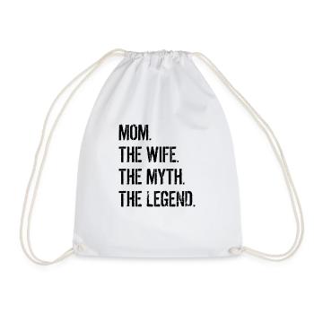 Maman la légende Cadeau noir - Sac de sport léger - blanc - Devant