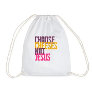 Choisissez des fromages - pas Jésus - Sac de sport léger - blanc - Devant