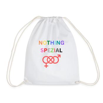 Nothing Spezial Gender divers trans human Mensch - Turnbeutel - Weiß - Vorne