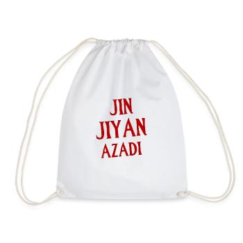 Jin Jiyan Azadi: Liberté de vie de femme Mahsa Amini - Sac de sport léger - blanc - Devant