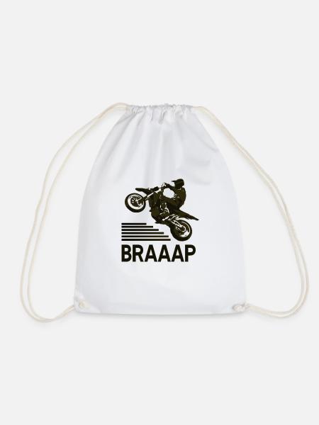 Brraaap Motorrad - Turnbeutel - Weiß