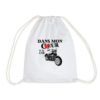 coeur moto - Sac de sport léger - blanc - Devant