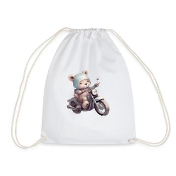 Moto Teddy Bear - Sac de sport léger - blanc - Devant