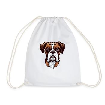 BOXERHUND - Turnbeutel - Weiß - Vorne