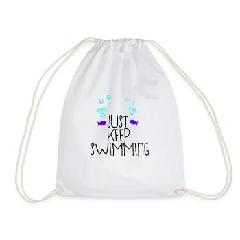 Just Keep Swimming - un design pour tout le monde! - Sac de sport léger - blanc - Devant