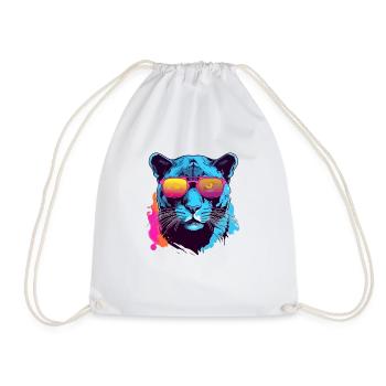 Nila la panthère - Sac de sport léger - blanc - Devant