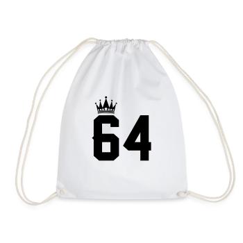 64 - Drawstring Bag - white - Front