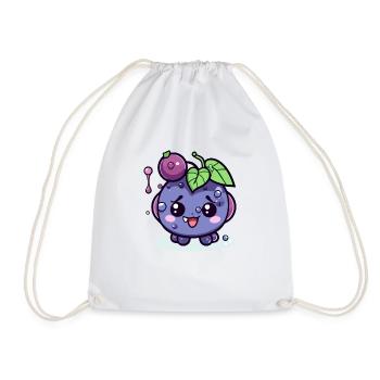 Miké petit raisin kawaii - Sac de sport léger - blanc - Devant