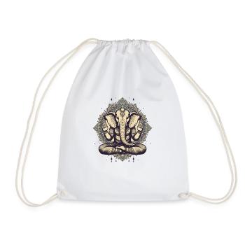 Éléphant de yoga - Sac de sport léger - blanc - Devant