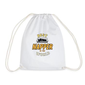 Bester Napper der Welt - Turnbeutel - Weiß - Vorne