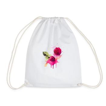 Raspberry Splash - Drawstring Bag - white - Front