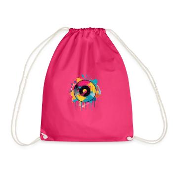 Vinyl Pastell - Turnbeutel - Fuchsia - Vorne