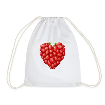 I love ... Strawberries - Turnbeutel - Weiß - Vorne
