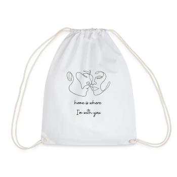 La maison est l’endroit où je suis avec vous! - Sac de sport léger - blanc - Devant