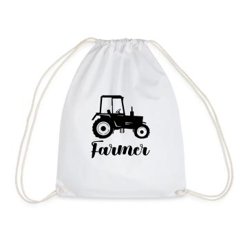 traktor farmer - Turnbeutel - Weiß - Vorne