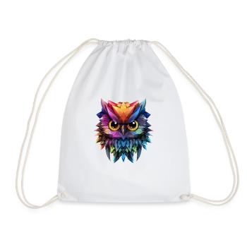 Hibou Graffiti - Sac de sport léger - blanc - Devant