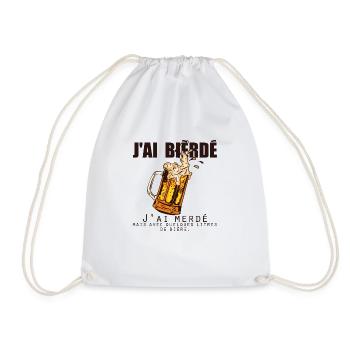 bierde humour biere alcool chope binouse litres Z - Sac de sport léger - blanc - Devant