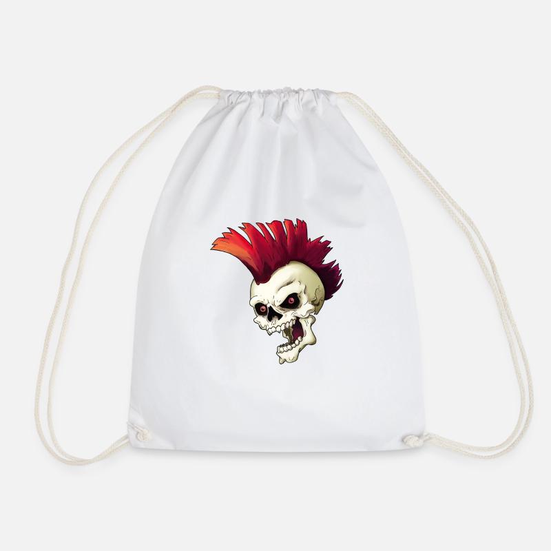Punk Skull - Turnbeutel - Weiß