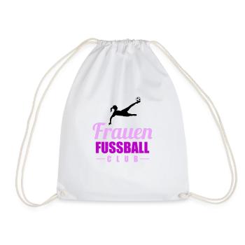 frauen fußball - Turnbeutel - Weiß - Vorne