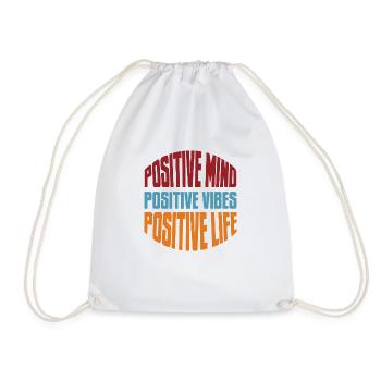 Positive Life - Drawstring Bag - white - Front