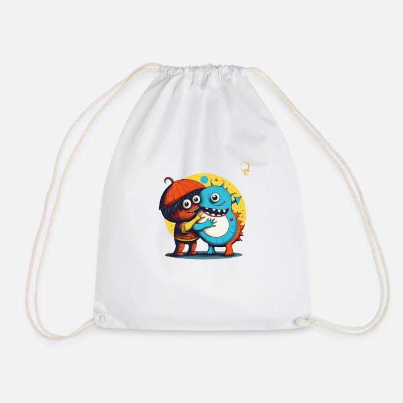 WE ARE DIFFERENT AND THE SAME - Drawstring Bag - white