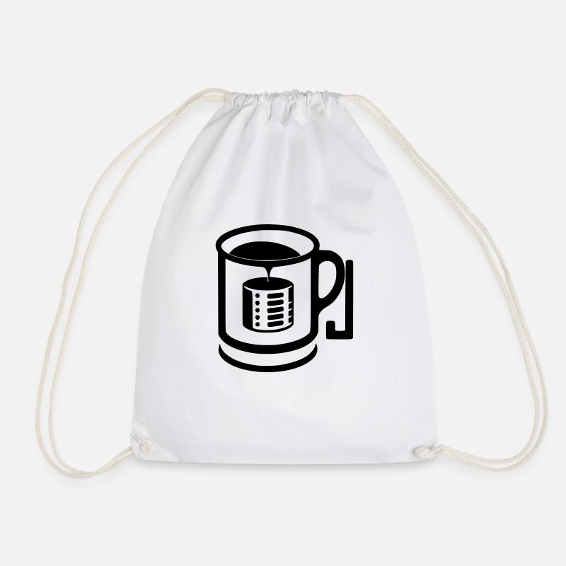 Coffee Mug - Drawstring Bag - white