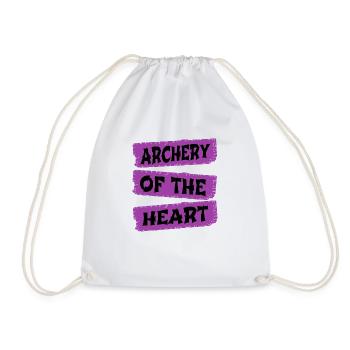 archery for beginners emotional intimacy - Drawstring Bag - white - Front