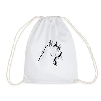 Chat, Motif De Chat - Sac de sport léger - blanc - Devant