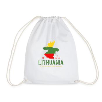 Lithuania Lithuanian Vilnius - Drawstring Bag - white - Front