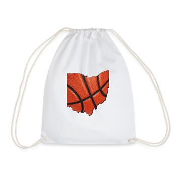 Ohio (États-Unis) | Vrai basket-ball | Carte - Sac de sport léger - blanc - Devant