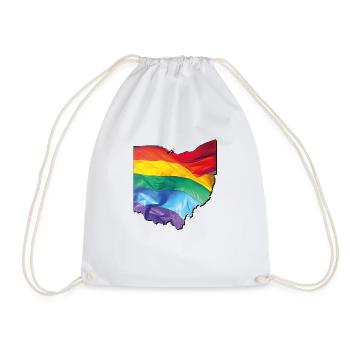 Ohio (États-Unis) | Drapeau réel | LGBTQIA+ - Sac de sport léger - blanc - Devant