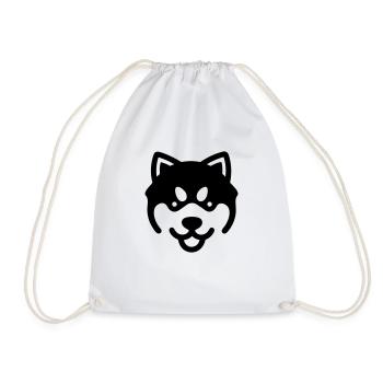 Dog - Drawstring Bag - white - Front