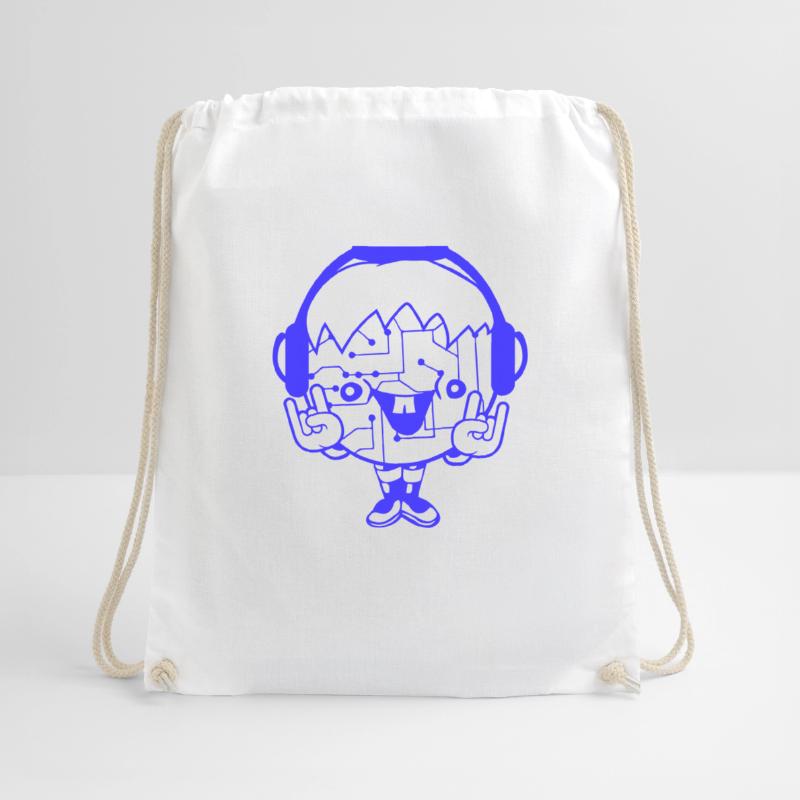 DJ Data Microchip Pattern Computer Nerd Geek Party Drawstring Bag