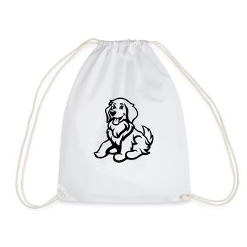 Dog Comic Animal - Drawstring Bag - white - Front