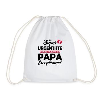 papa et urgentiste / papa exceptionnel - Sac de sport léger - blanc - Devant