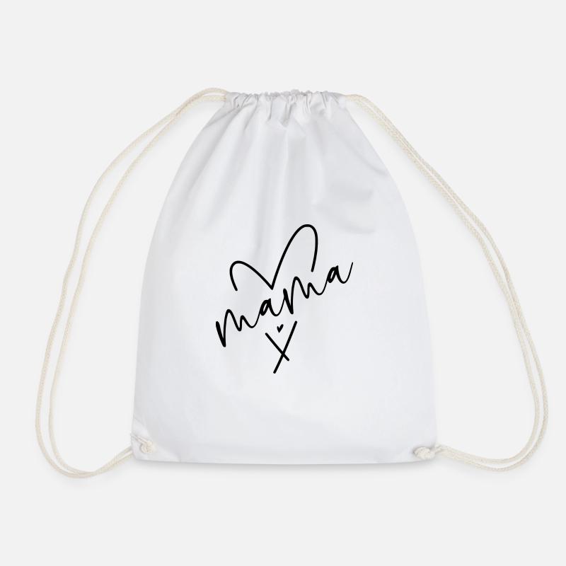 DZ00013 MAMA LOVE - Drawstring Bag - white
