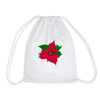 Poinsettia - Drawstring Bag - white - Front