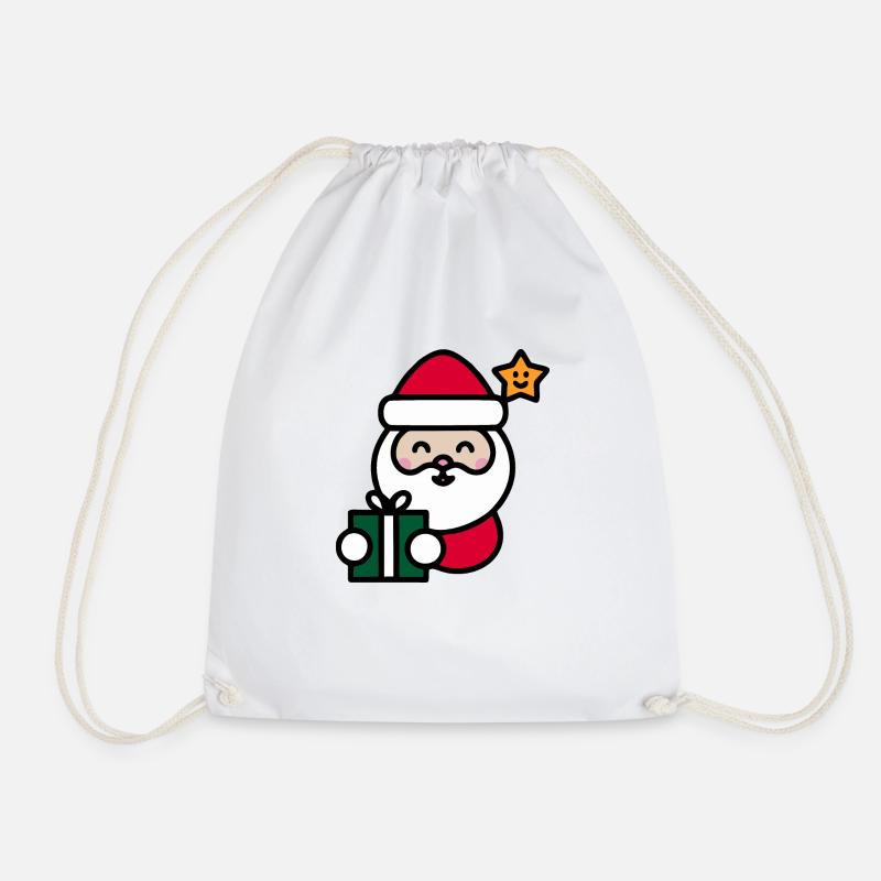 Funny Santa - Drawstring Bag - white