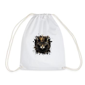 Couronne d’animal de chat - Sac de sport léger - blanc - Devant