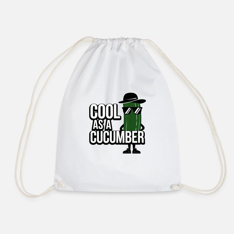 Cool As A Cucumber - Drawstring Bag - white