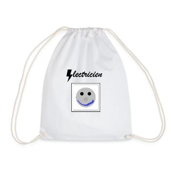 Electricien prise - Sac de sport léger - blanc - Devant
