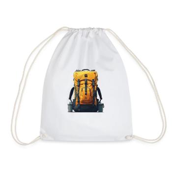 Wanderrucksack – Detaillierte Illustration - Turnbeutel - Weiß - Vorne
